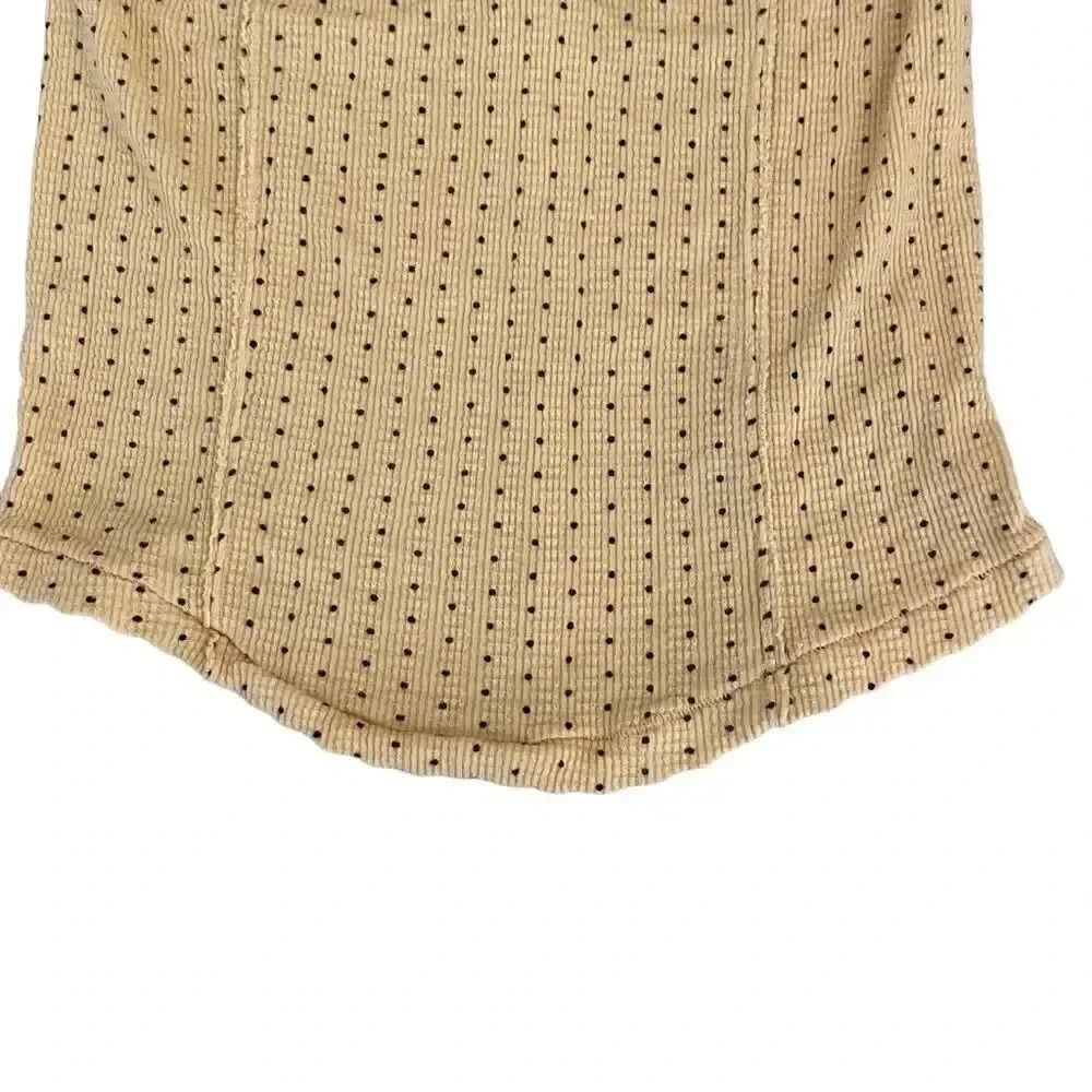 We The Free Yellow Black Polka Dots Sleeveless Womens Tank Top SZ S - Picture 6 of 9